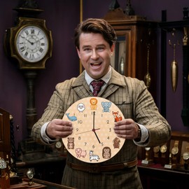 Children's Clock with Cute Animals Wall Clock Made of Aluminium Beautiful Clock for Children's Room with Cute Animals as Decoration for the Room of Toddlers or Preschool Children