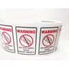 2x3 inch "Do Not Open with Sharp Object" Industrial Warning
