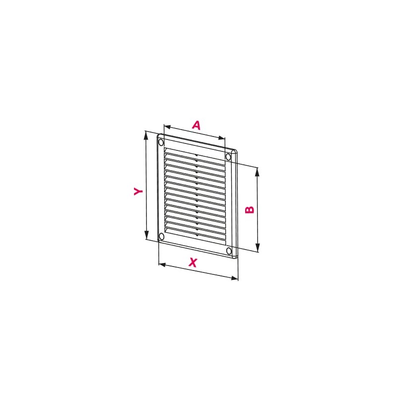 AirTech-UK Air Vent Grille Wall Ducting Plastic Cover Ventilation White