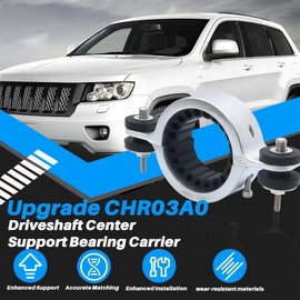 Upgrade CHR03A0 Driveshaft Center Support Bearing Carrier Compatible with Dodge WD Durango 2011+, for Jeep WK2 Grand Cherokee 2011+ Replace 52853646AE 52853646AC (Silver)
