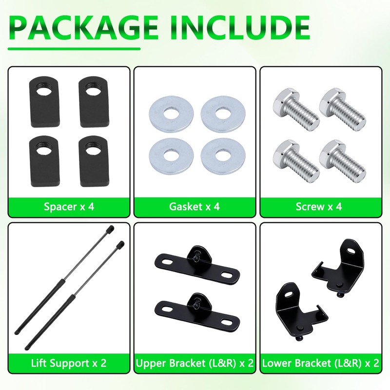 Front Hood Lift Supports for 2021+ Ford Bronco Accessories