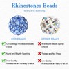 XIANNVXI 10 mm Rhinestone Beads, Light Blue Glitter Beads for