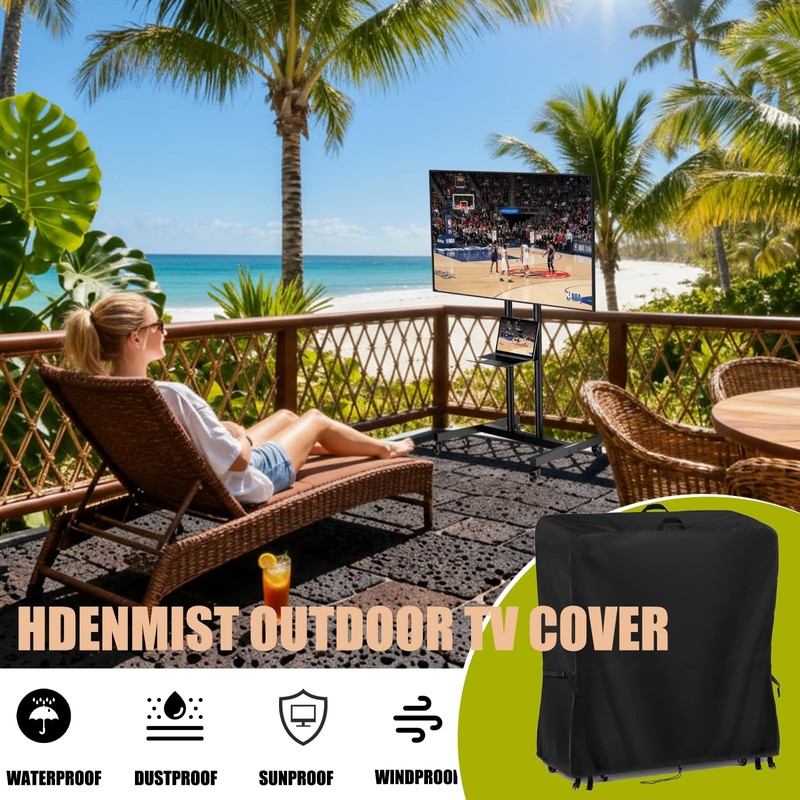 Hdenmist Outdoor TV Cover 50 Inch Weatherproof Outdoor TV Stand