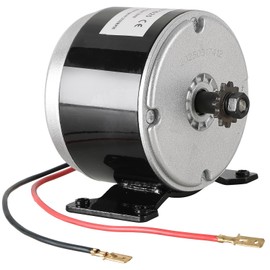 MYFULLY 24V DC 250W Brushed Permanent Magnet Electric Motor Generator Small Electric Scooter DC Motor 2550RPM for Electric Scooter Drive Speed Control, E-Bike, Wind Turbine PMA Generator (250, Watts)