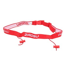 ZAOSU Triathlon Race Number Band for Running and Triathlon, Unisex Racenumber Belt, Colour: Red