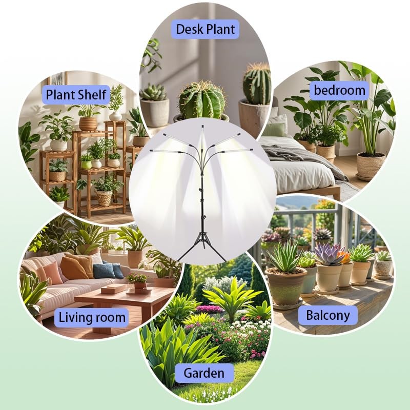 Grow Light with Stand, for Indoor Plants with White and