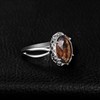 JewelryPalace Huge Oval 5.7ct Genuine Smoky Quartz Cocktail Rings for