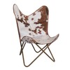 cuero Handmade Leather Butterfly Chair Living Room - Side Hand
