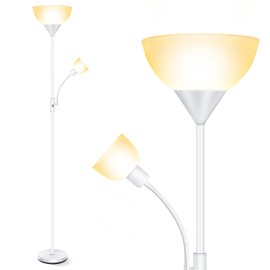 Gold Floor Lamps for Living Room, Bright Standing Lamp, 70.5" Tall Pole Lamp with 3 Lights, Modern Torchiere Tree Floor Lamp, Rotate Switch, 2700K LED Beads, 50,000hrs Lifespan,Corner Lamp for Bedroom