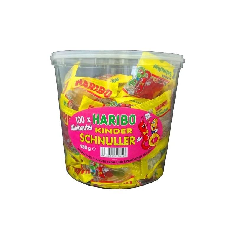 Haribo Kinder Schnuller 100Minibeutel, 1er Pack (1 x 980 g