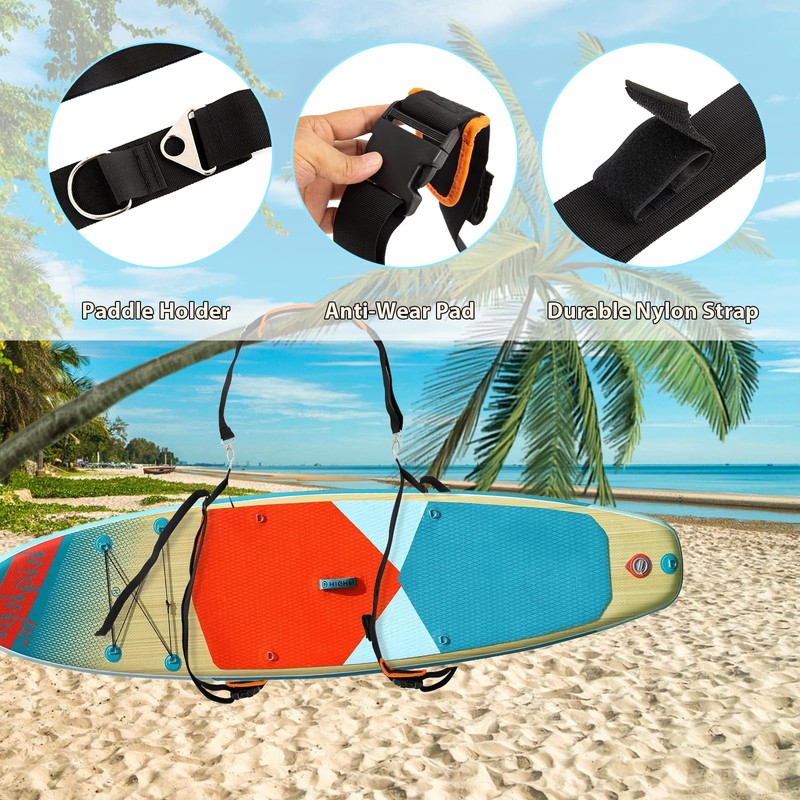 Paddle Board Carry Strap,Adjustable Hands-Free Sup Carrying Strap Boards,with Detachable