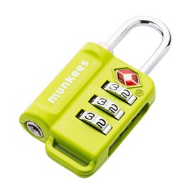 Munkees 3610 Suitcase Lock with Combination Lock Steel Shackle Luggage Lock TSA Safe