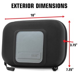 USA GEAR Square Terminal Case Compatible with Square Terminal Cash Register, Square Terminal Printer Paper, and Card Reader Accessories - Water Resistant Exterior and 3 Removable Pouches - Black