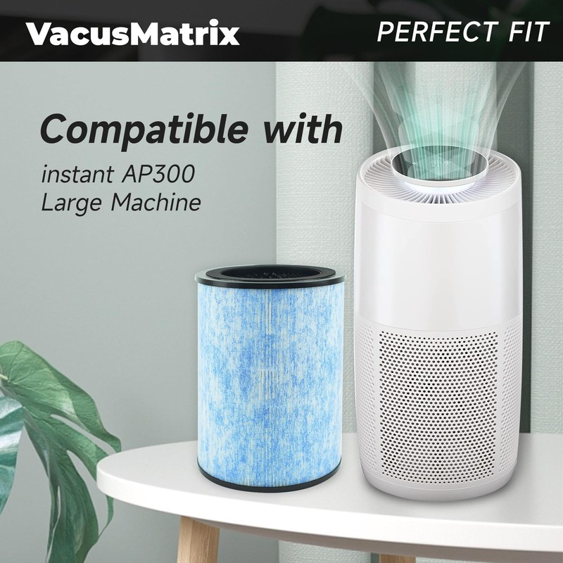 2 Pack AP300 3-in-1 H13 True Replacement Filters Compatible with