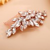 Missgrace Bridal Gold Silver Pink Rhinestones Hair Comb Sparkling Dainty