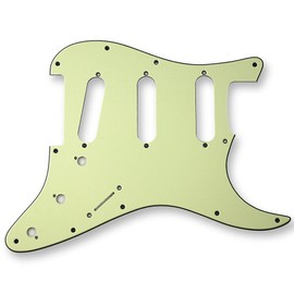 VANSON Premium Quality Scratchplate Pickguard DIRECT FIT for USA, MEX Fender, Stratocaster, Strat, SSS (3 Ply, Mint Green (MG/B/MG))