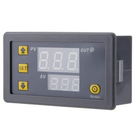 W3230 Digital Temperature Controller, Thermostat Switch Sensor Meter with LED Display (DC 12V 24V 220V)(DC220V )