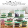 17PCS Food Container Green Fridge Bins Food Grade Plastic Leakage