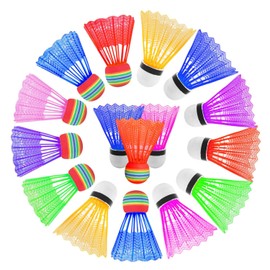 XIAQICA Shuttlecock, 16 Pack Badminton Balls, Nylon Badminton Balls with High Stability and Durability, Indoor and Outdoor Badminton Shuttlecocks for Sports, Entertainment, Games, Training
