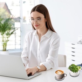 4 Pack Car Coasters for Cup Holders, Anti-Skid Shockproof Insert Bling Coasters Crystal Rhinestone Cup Holders Interior Accessories for Women (Black, One Size)