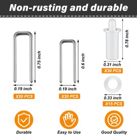 Jetec 85 Pieces Repair Plantation Shutters Tool Set Plantation Shutter Louvers Staples Replacement Repair Pins for Windows Tools Supplies (Regular Size)