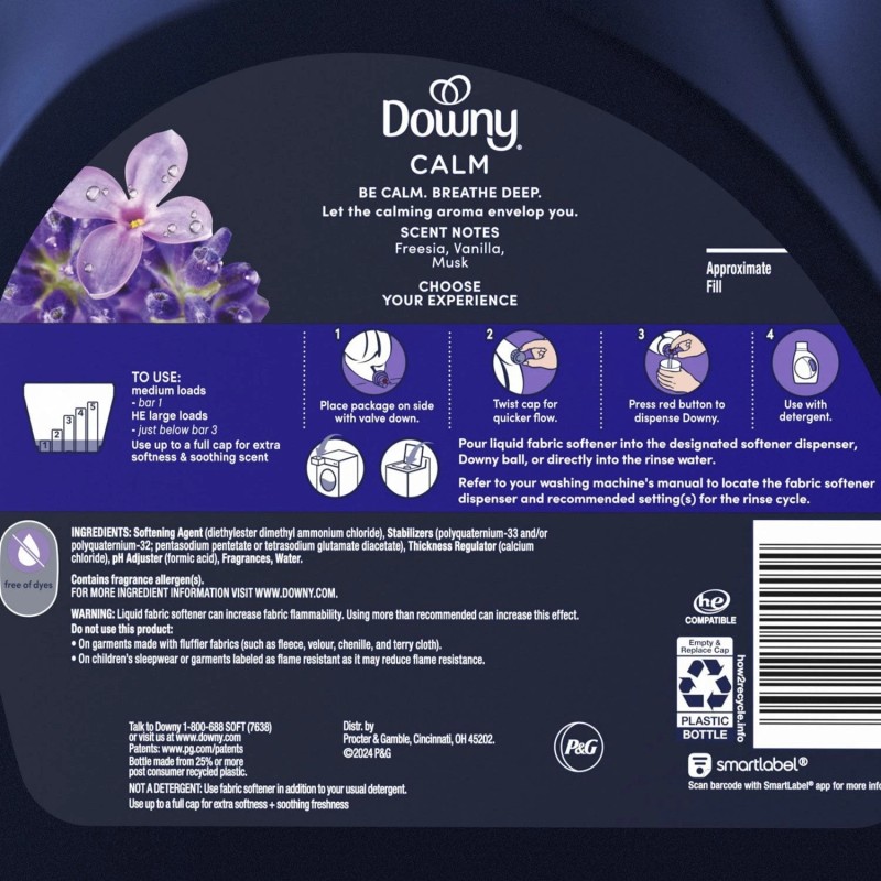 Downy Ultra Soft + Calm Fabric Softener 111 oz 164