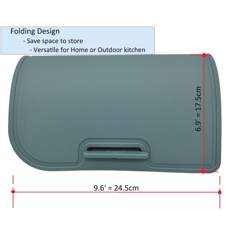 cozymomdeco Korean Made Thick Silicone Double-Sided Usable Cutting Board 14.3"
