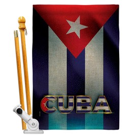 USA Decoration Save Cuba Burlap House Flag Set Support Cause BLM Anti Racism Justice Revolution Movement Equality Social Decoration Banner Small Garden Yard Gift Double-Sided, Made in USA