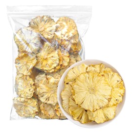 Dried Pineapple Dehydrated Slices Cocktail Garnish - 250g/8.8oz Freeze Dried Pineapple No Sugar Added - Edible Pineapple Flowers Natural Fruit for Drinks Baking Tea - Dry Pineapple No Additives
