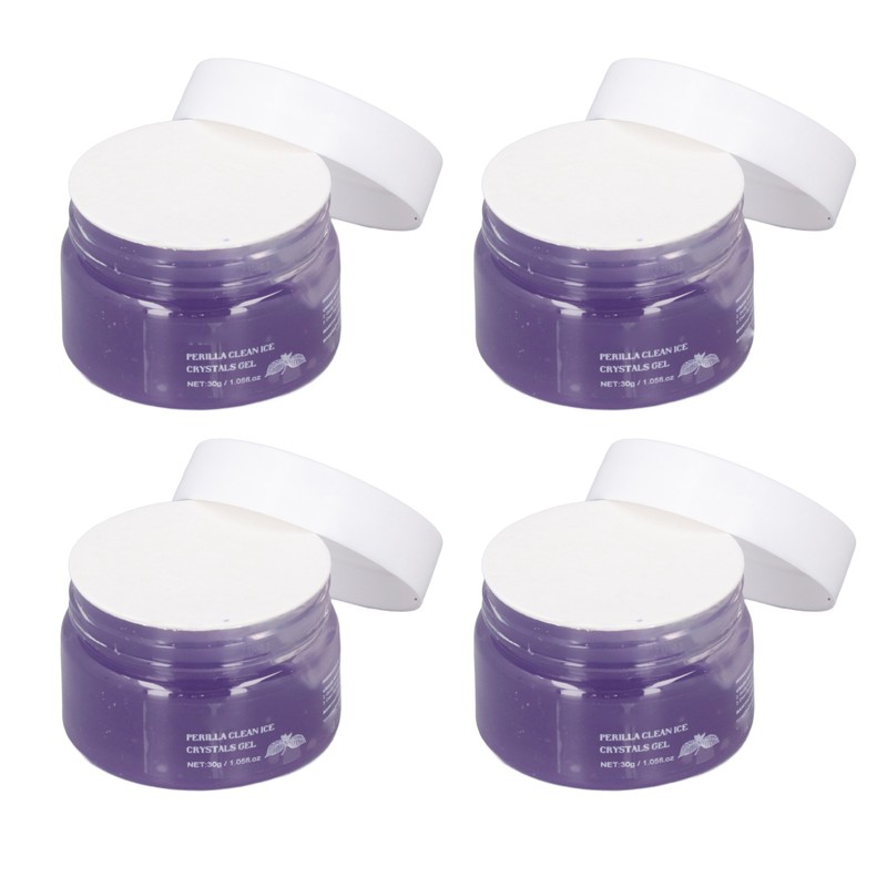 4Pcs Face Clean Gel Perilla Facial Skin Care Cleansing Hydrating
