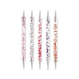 wumio Ear Urn Stick, Set of 5 Sizes, Press Points, Dotted Pen, Jewelry Case, Dotted Stick, Ear Urn, Press Point Stick, Round Tip, Position Check