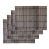 Set of 4 Bamboo Placemats, 30 x 40 cm, Brown/Beige