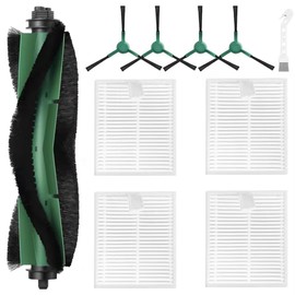 10 Pcs Accessories Kit Compatible with iRobot Roomba Q052 / 105 Vac / 105 Combo Robot Vacuum, Include 1 Main Brush 4 Side Brush 4 Filter 1 Clean Brush