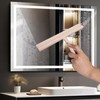 DEOFUXT Shower Squeegee for Glass Doors, Full Silicone Jacketed Squeegee