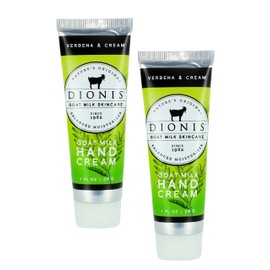 Dionis Goat Milk Skincare 2 Pack Hand Cream (Verbena & Cream, 1 oz Each)