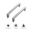 Ravinte 10 Pack Solid Kitchen Cabinet Handles Brushed Nickel Cabinet