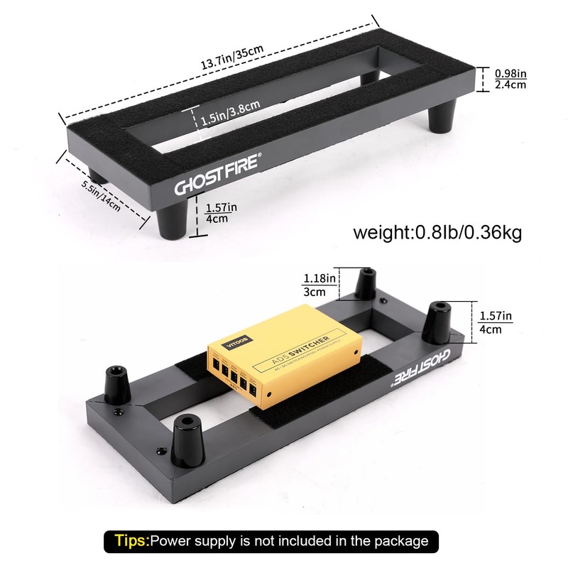 Ghost Fire Guitar Pedal Board Aluminum Alloy 0.8lb Super light