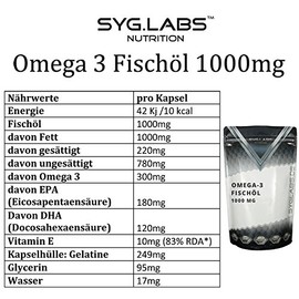 Syglabs Nutrition Omega 3 Fish Oil Capsules, , ,