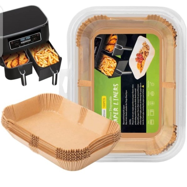 100 Pcs Air Fryer Disposable Liners,Air Fryer Liners Rectangle,Air Fryer