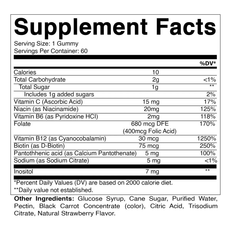 Vitamatic Vitamin B Complex Gomitas Sabor Fresa 60