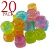 eMkay® 20 Pcs PLASTIC REUSABLE WASHABLE SQUARE ICE CUBES MULTICOLOUR