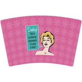 Mugzie 16 Ounce Stainless Steel Cocktail Shaker/Martini Shaker with Wetsuit Cover - Wine O'clock