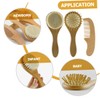 CORHAD Brush and Comb Set Wooden Hair Care Kit with