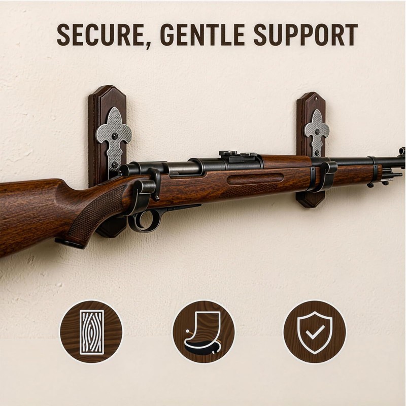 Wooden Tool Holder for Wall, Vertical Long Instrument Hangers Wall