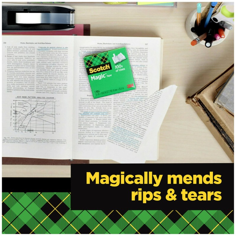 Scotch Magic Tape, 1 Roll, Numerous Applications, Invisible, Engineered for