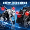 BOSYCY Motorcycle 2" Turn Signals' Lens Caps 2 Pack Turbo