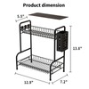 Bathroom Countertop Organizer With Toiletries Basket, 2 Tier Bathroom Counter