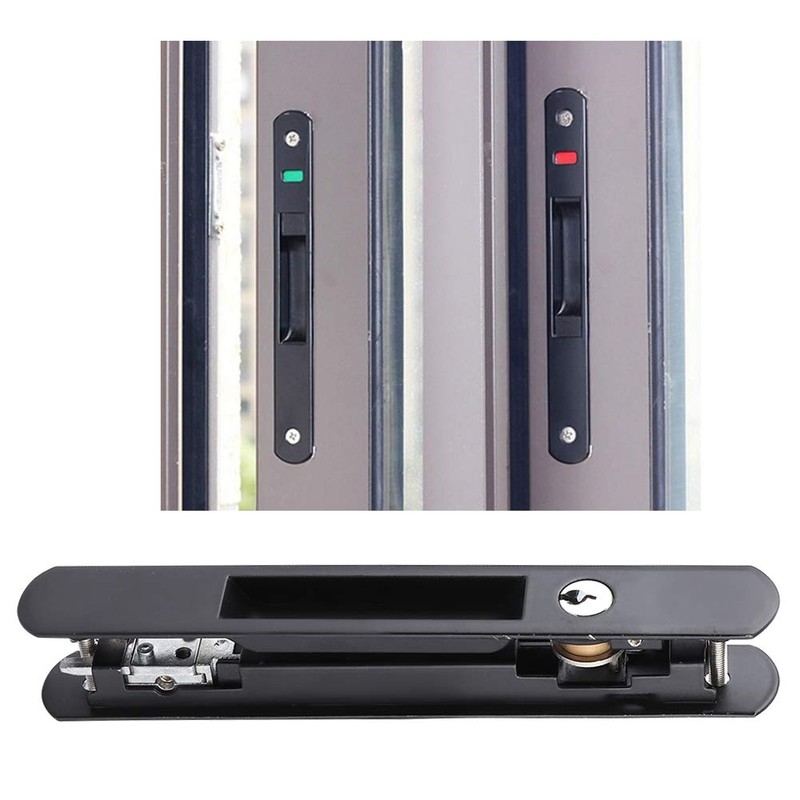 Hook Lock for Sliding Door, Hook Lock, One-sided Closure, Movable