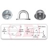 Unbranded 3/16” STAINLESS STEEL MARINE ROUND PAD EYE PLATE FOR BOAT