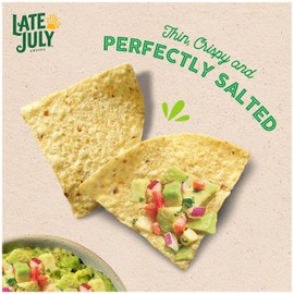 Late July Snacks, Thin & Crispy Organic Tortilla Chips, Sea Salt & Lime, 14.75 oz Party Size Bag